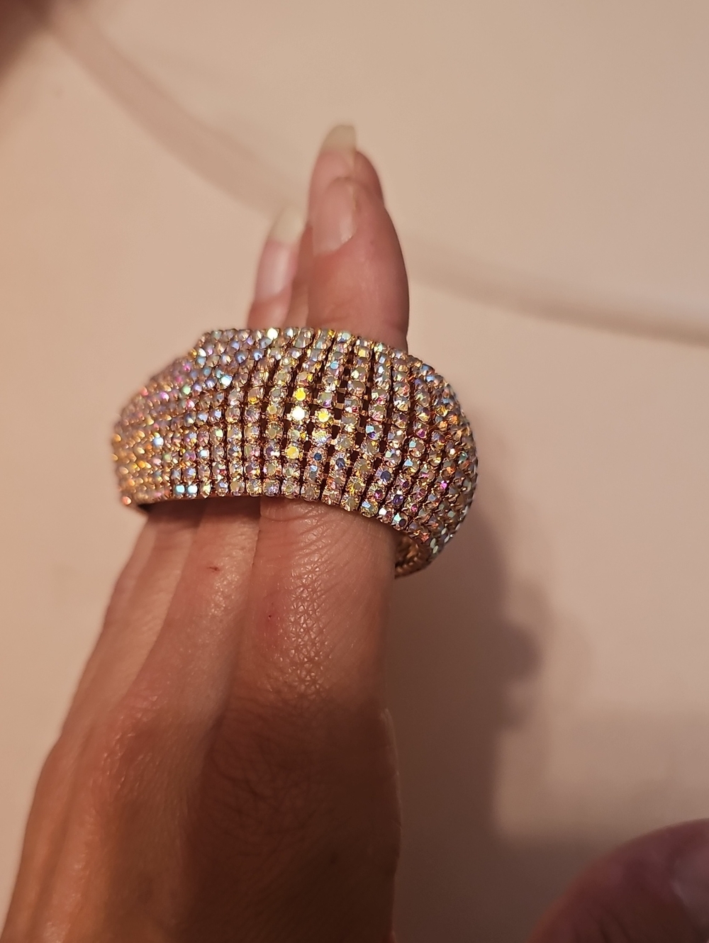 Anthropologie Aurora Borealis Crystal Cuff Bracelet - Picture 4 of 6